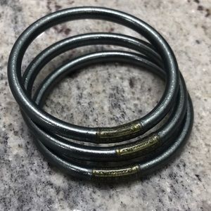 BuDhaGirl GRAPHITE ALL WEATHER BANGLES size small